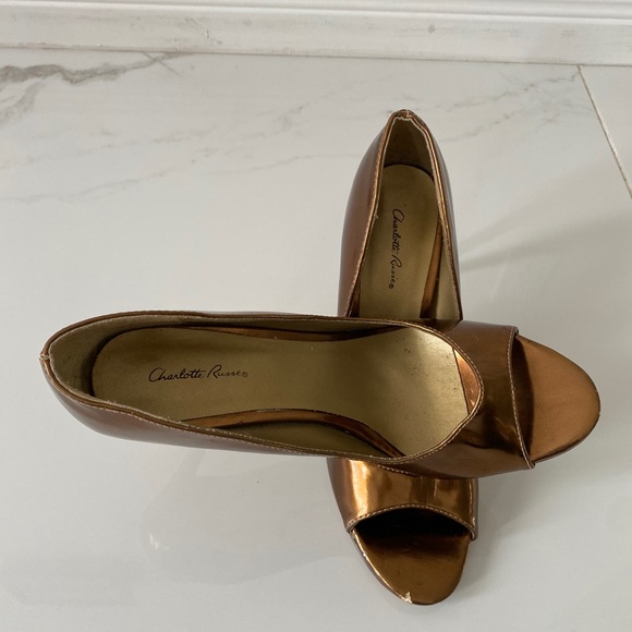 Copper peep toe heels - Picture 5 of 6